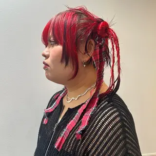 ヘアアレンジ ミディアム レイヤー /アレンジ/篠崎渚彩のヘアスタイル