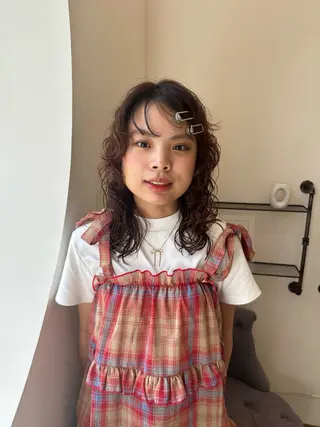 ミディアム パーマ Rosierbleu /和泉市/大工のヘアスタイル