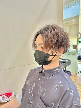 ショート パーマ 藤森 達也のヘアスタイル