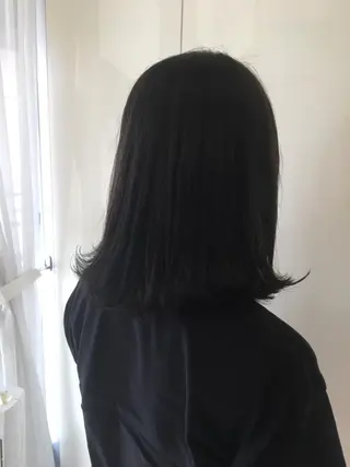 セミロング カラー 広がり、まとまらない お悩み改善/ 中田のヘアスタイル