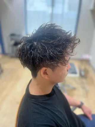 ショート カラー パーマ メンズ メンズサロン LiGKAITO🦖のヘアスタイル