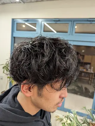 ショート メンズ パーマ 林 直紀のヘアスタイル