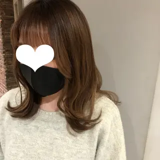 ミディアム 艶髪/透明感カラー ✨KIKOのヘアスタイル