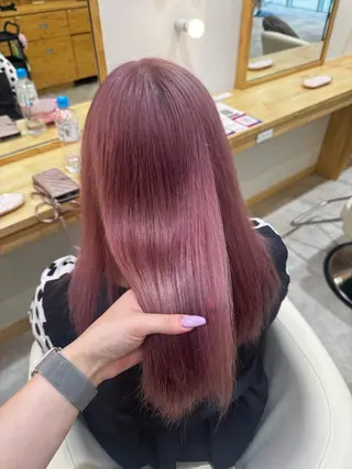 セミロング 盛れる透明感カラー ♡ayana♡のヘアスタイル
