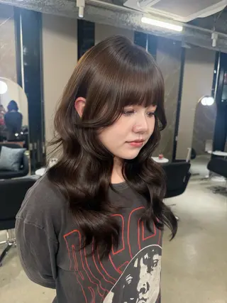 ロング カラー caho／大阪梅田 韓国ヘア♡のヘアスタイル