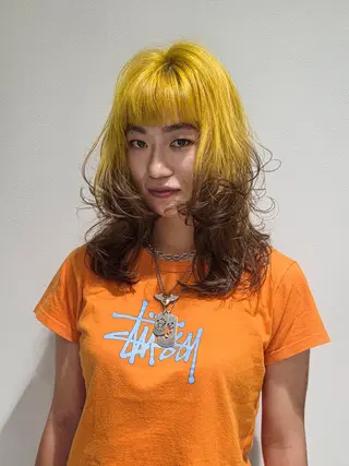 セミロング カラー ボブ&寒色🎐ᩚ 短髪 COCOROのヘアスタイル