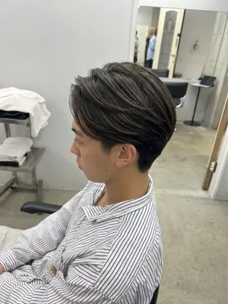 メンズ 縮毛矯正🫧透明感 カラー メンズカットのヘアスタイル