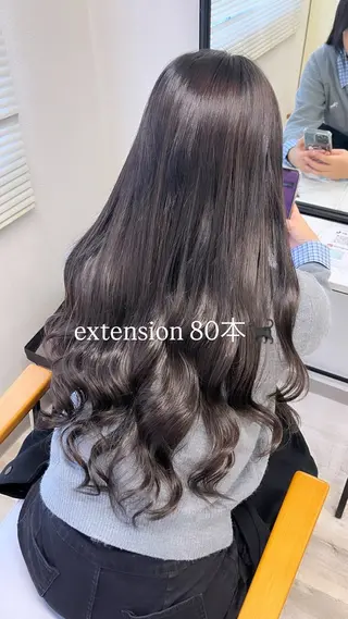 ロング uiki シールエクステのヘアスタイル