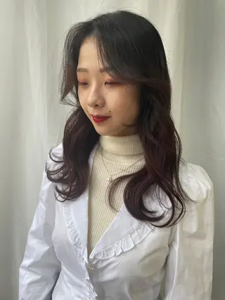 ロング ヘアアレンジ 髙塚碧🇰🇷 韓国ヘア🎗️のヘアスタイル