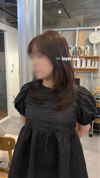 セミロング yuka♡/暖色系/ ブリーチなしWカラーのヘアスタイル