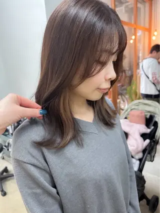 ミディアム 片山 朝陽のヘアスタイル