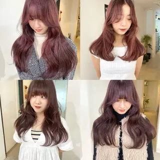 カラー mizuki/ピンク ベージュ.レイヤーのヘアスタイル