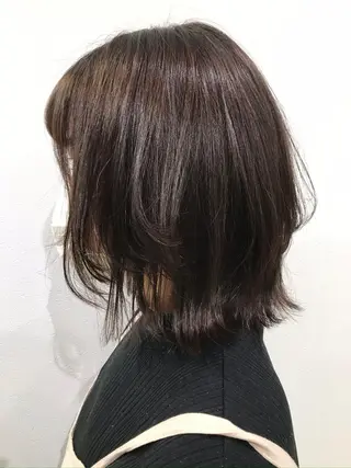 ミディアム カラー 店長福島成美/髪質 改善縮毛矯正/カラーのヘアスタイル