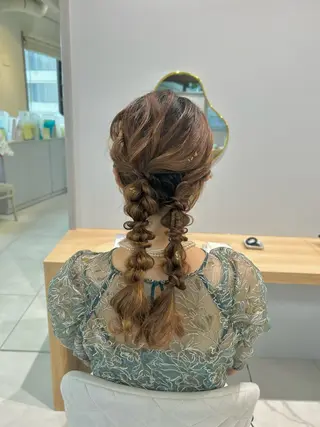 ロング ヘアアレンジ 透明感カラー/まつパ /アレンジ🩷フウカのマツエク・マツパデザイン
