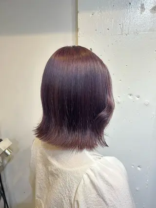 ミディアム カラー 🌷ラベンダーピンク 顔まわり🌷ねいろのヘアスタイル