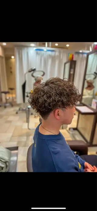 パーマ メンズ 大人透明感艶カラー 寺田稜のヘアスタイル