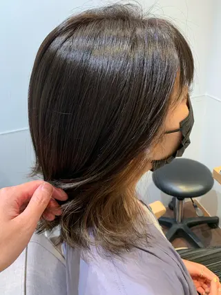 ショート カラー 透明感カラー ボブ/ 直感カラー診断のヘアスタイル