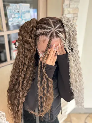 ヘアアレンジ 艶カラー🫧/シール エクステRYOKAのヘアスタイル