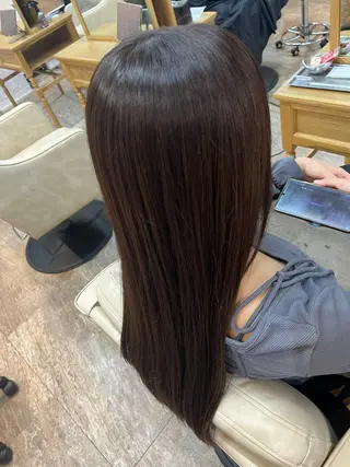 ロング 縮毛矯正⚡️カラー いいじまのヘアスタイル
