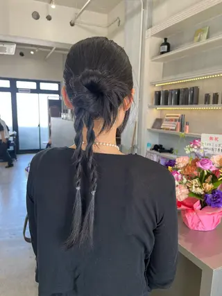 ヘアアレンジ 髪質改善×ブリーチ 無しWカラー🫧天神のヘアスタイル