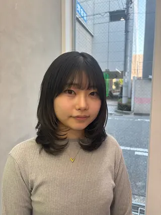 ミディアム 中田 渚のヘアスタイル