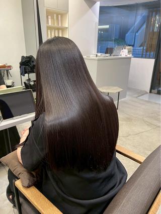 ロング パーマ ハイトーンカラー が絶対可愛い✨泰聖✨のヘアスタイル