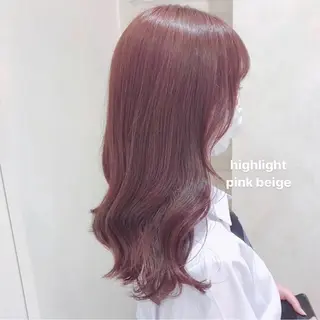 ミディアム SHION🍒ྀི/ ヘアメ/ピンクカラーのヘアスタイル