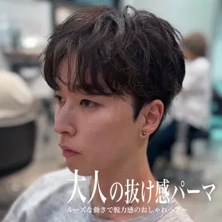 ショート パーマ 大人メンズスタイル 小林秀徳のヘアスタイル