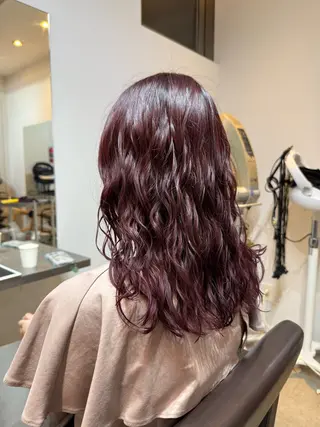 セミロング 🇺🇸朝5分で簡単 海外風パーマ🇺🇸のヘアスタイル