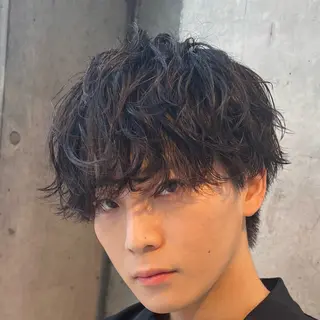 ミディアム パーマ ヘアアレンジ メンズ fifth 石川 凪のヘアスタイル