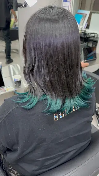 ミディアム カラー ヘアアレンジ ✨錦糸町ブリーチ/ ホワイトカラー皇気✨のヘアスタイル