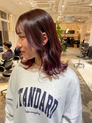 カラー YUJIN ツイスパ波巻き🔥のヘアスタイル