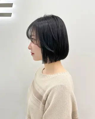 ショート カラー ヘアアレンジ 縮毛矯正🤍 ボブ/ HIKARIのヘアスタイル