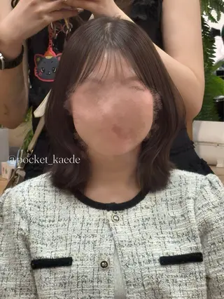 ミディアム カラー 🤍韓国ヘア/ かえで🤍のヘアスタイル