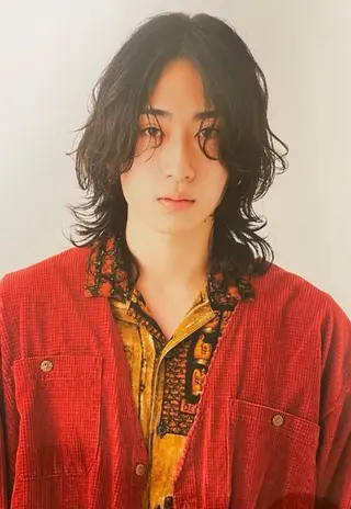 ミディアム パーマ メンズ 浅岡 昭汰のヘアスタイル