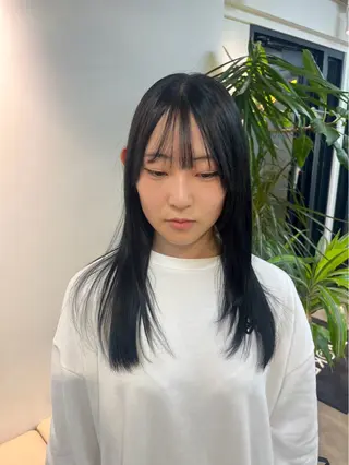 ロング カラー 土田 莉来のヘアスタイル