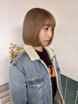 ショート カラー ヘアアレンジ 縮毛矯正 ブリーチ /mamiのヘアスタイル