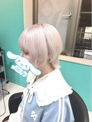 ショート カラー 地雷系/サブカル/ ハイトーン/がーたんのヘアスタイル