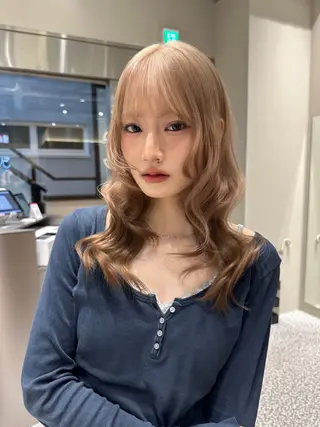 ロング カラー ピンクカラー/カラー 新宿美容室🎀のヘアスタイル