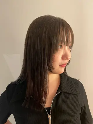 ミディアム カラー ヘアアレンジ 🌀パーマ レイヤー ボブ/marinoのヘアスタイル