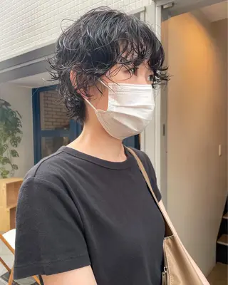 ショート パーマ やまさきえりこ ニュアンスパーマのヘアスタイル