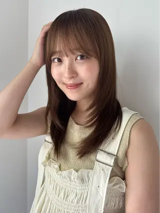 ミディアム カラー 🫧透明感カラー/ 💙安藤美海💙のヘアスタイル