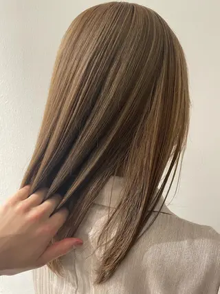 ミディアム カラー 大人ボブと似合 わせカラー/馬場 翼のヘアスタイル