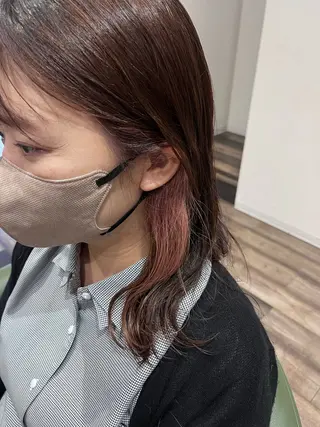 ミディアム 北島 遥香🫧インナ ー /ベージュカラーのヘアスタイル