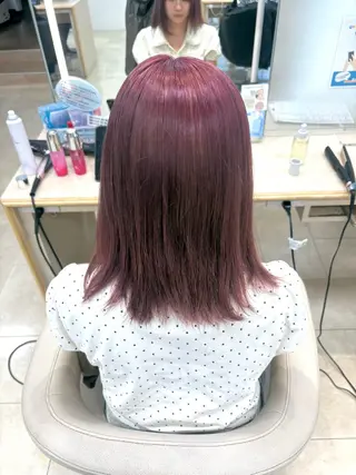 ミディアム ブリーチなし透明感/ 韓国/平塚のヘアスタイル