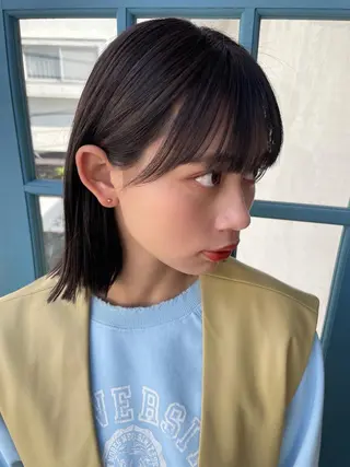 ショート カラー 顔周りカット 【オノザワリョウ】のヘアスタイル
