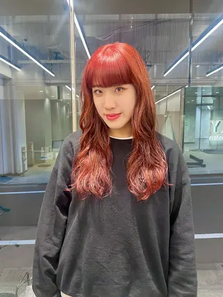 ロング カラー ブリーチ&髪質改善 TAIGAのヘアスタイル