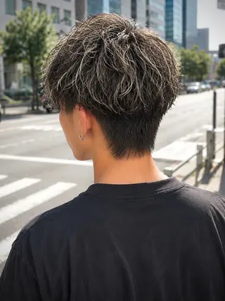 ショート カラー メンズ 浅見 天翔のヘアスタイル