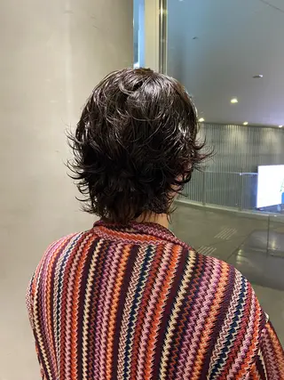 パーマ メンズ MINENO🌼 ブリーチ⭐️カットのヘアスタイル