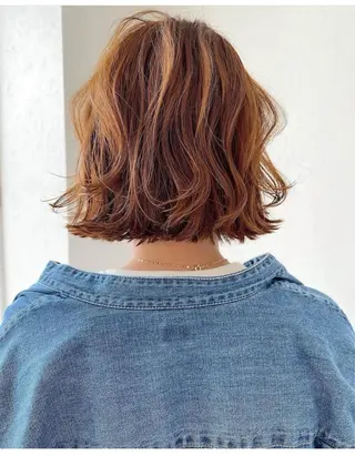 ミディアム カラー パーマ LOOP 佐藤のヘアスタイル